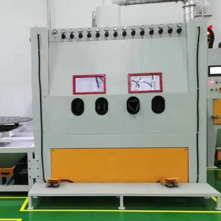 定安高效生产，从箱体手动喷砂机开始，提升零部件质量